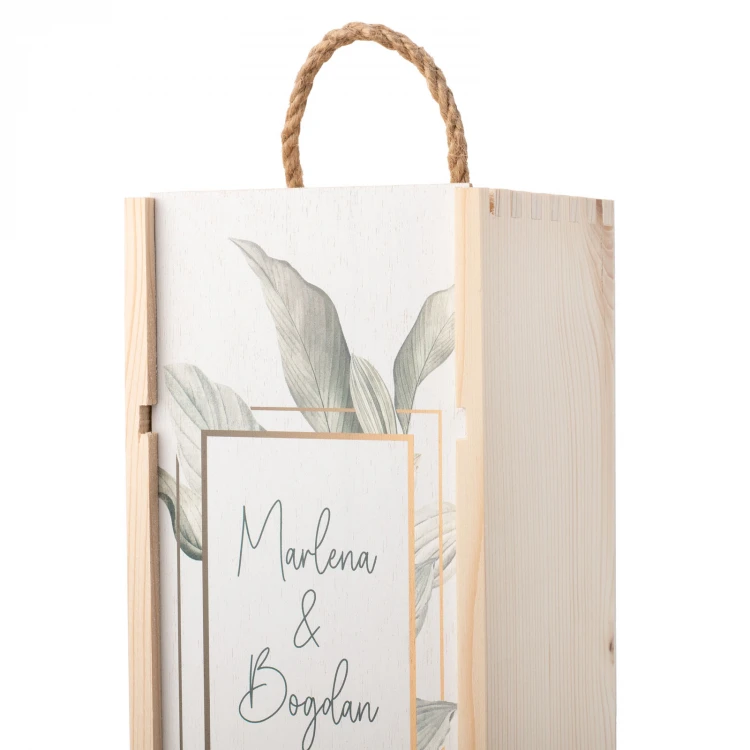Gift for Newlyweds - Wooden Wine Box - SK086