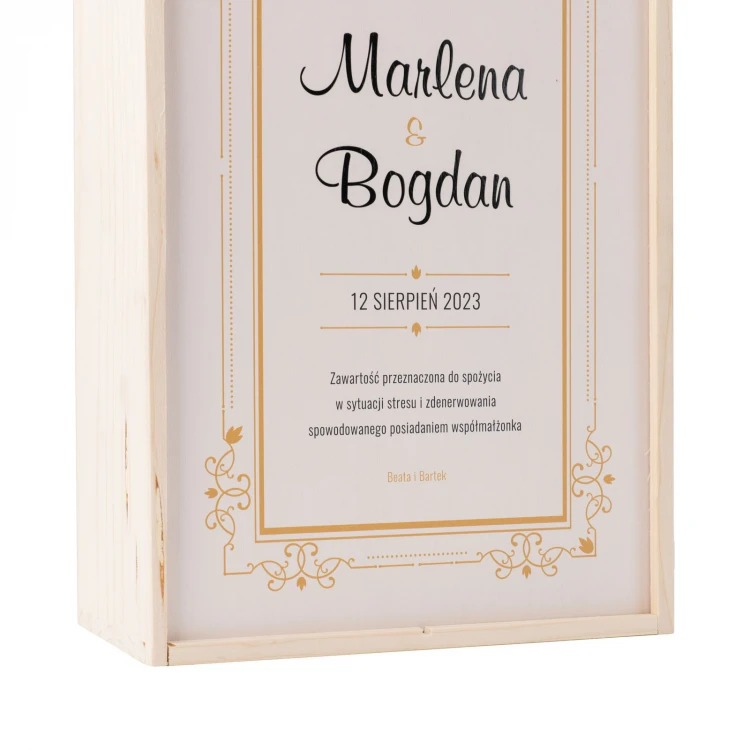 Gift for Newlyweds - Emergency Box for Two Bottles of Wine - SK087