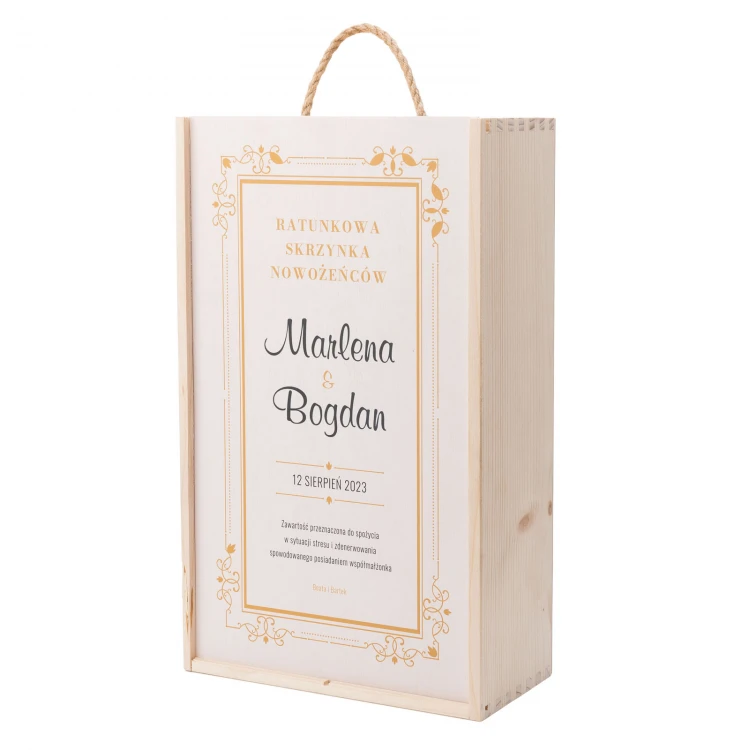 Gift for Newlyweds - Emergency Box for Two Bottles of Wine - SK087