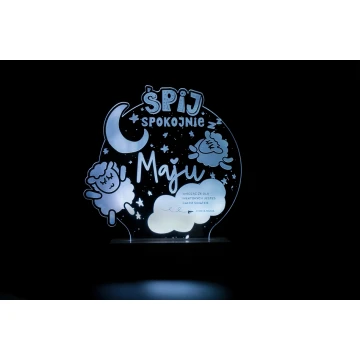 Gift for Baby Shower - RGB LED Lamp Controlled by Remote - Sleep Peacefully - L3D006