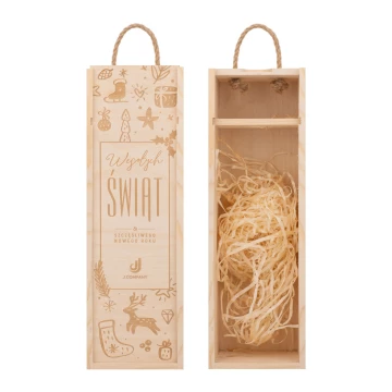 Holiday Gift with Your Logo - Wooden Alcohol Box - dim. 110x360mm - SK091