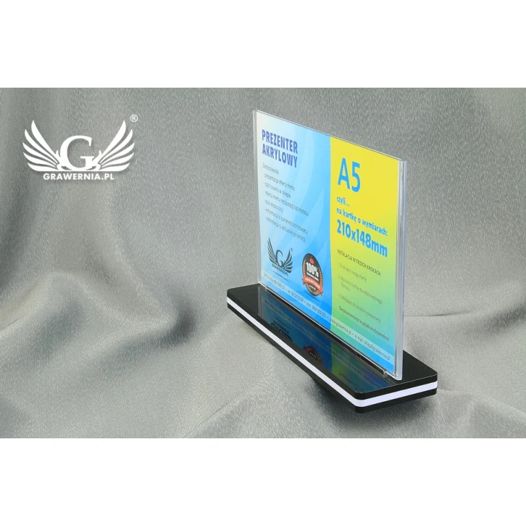 Acrylic A5 Card Presenter HORIZONTAL (210x148mm) - model PR010