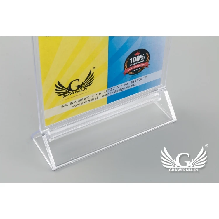 Stand, plastic display for a card of 150x200mm dimensions - model PR016