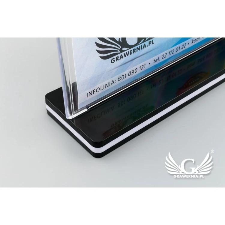 Stand, plastic display for a 297x210mm (A4) card - model PR020
