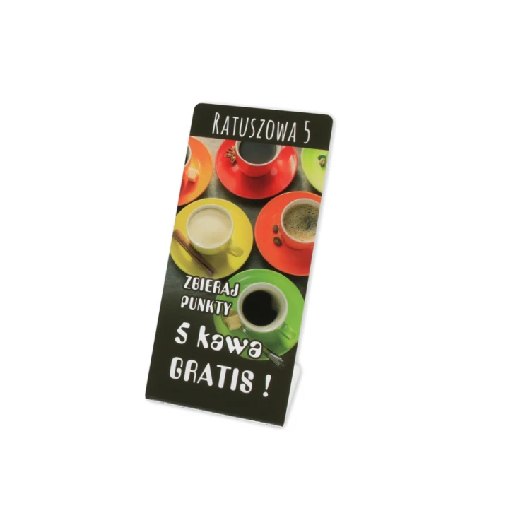 Acrylic Presenter - dimensions 195x90x2mm - UV digital print stand - model STUV001