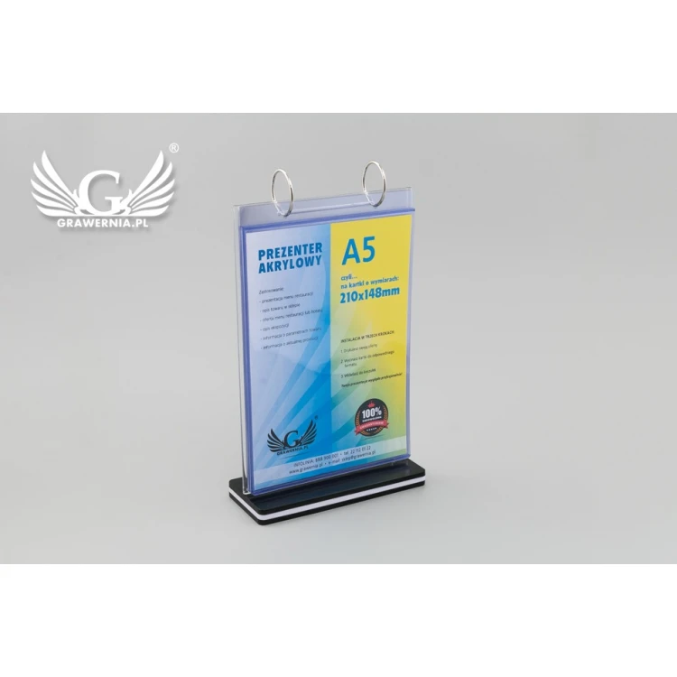 Stand, display with rotating pockets - size 148x210mm (A5) - model PR022