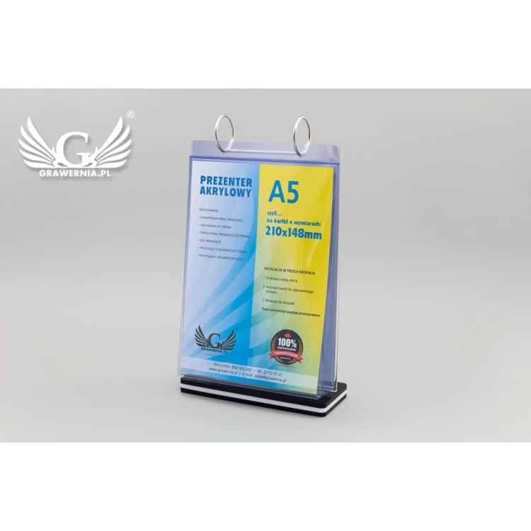 Stand, display with rotating pockets - size 148x210mm (A5) - model PR022