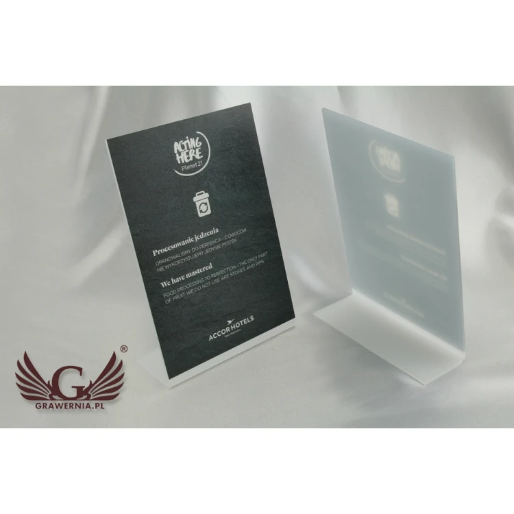 Information Presenter A5 - dimensions 148x200x3mm - UV digital print - STUV002