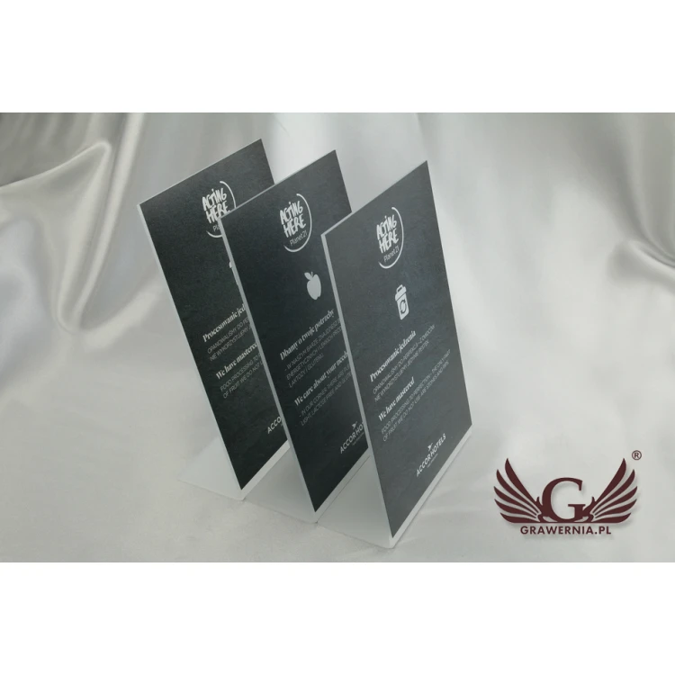 Information Presenter A5 - dimensions 148x200x3mm - UV digital print - STUV002