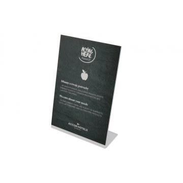 Information Presenter A5 - dimensions 148x200x3mm - UV digital print - STUV002