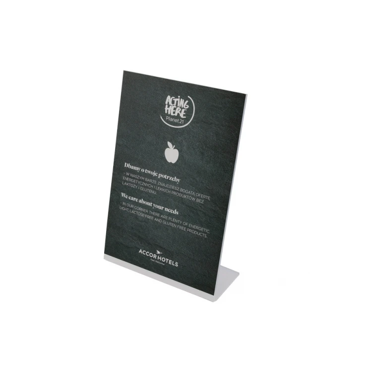 Information Presenter A5 - dimensions 148x200x3mm - UV digital print - STUV002