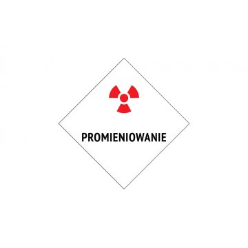 Radiation - warning sign size 230x230mm - PVC - UV color print - BHP138
