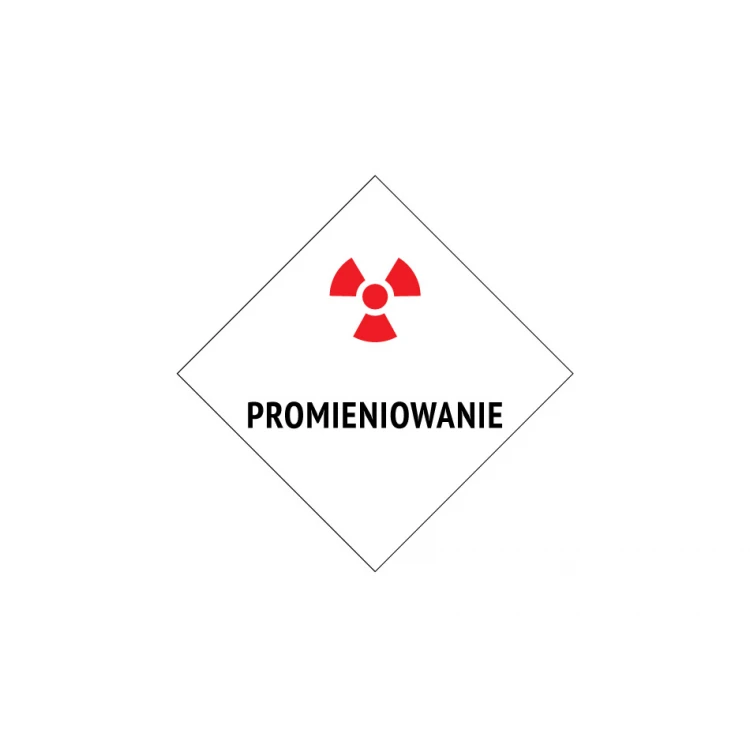 Radiation - warning sign size 230x230mm - PVC - UV color print - BHP138