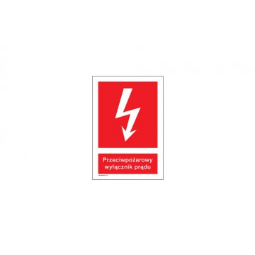 Fireproof power switch - fireproof plate size 150x220mm - PVC - colorful UV print - BHP131