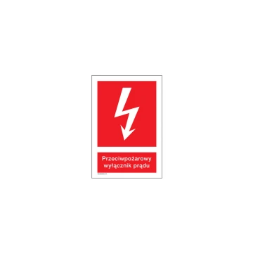 Fireproof power switch - fireproof plate size 150x220mm - PVC - colorful UV print - BHP131