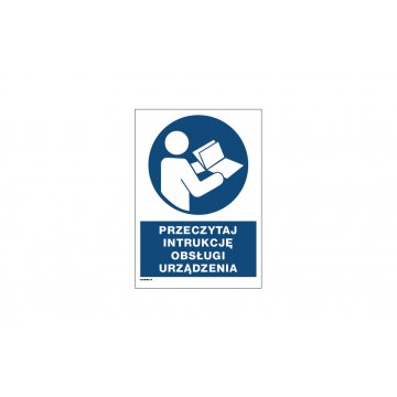 Read the device operating instructions - dim. 297x210mm - PVC - UV color print - BHP083