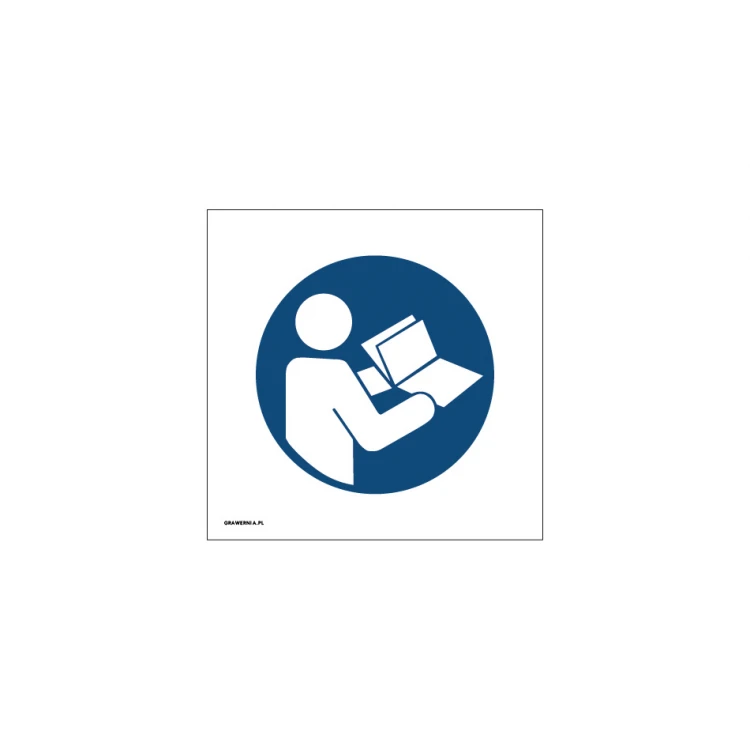 Read the instructions - size 150x150mm - PVC - UV color print - BHP072