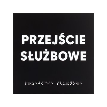 Service Passage - Black Matte Acrylic Sign - Size 150x150mm - TAB576