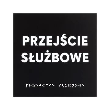 Service Passage - Black Matte Acrylic Sign - Size 150x150mm - TAB576