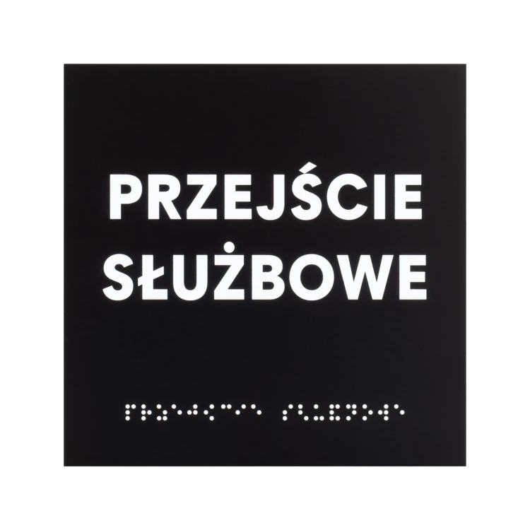 Service Passage - Black Matte Acrylic Sign - Size 150x150mm - TAB576