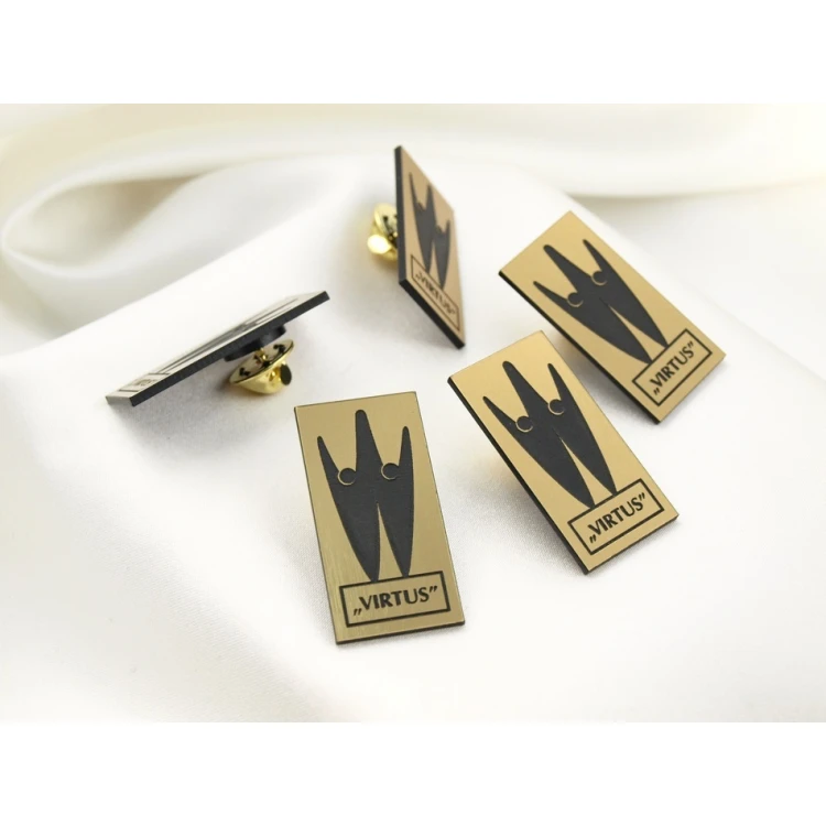 Mini Pins/Badges with Your Logo - Laser Engraving - PS011