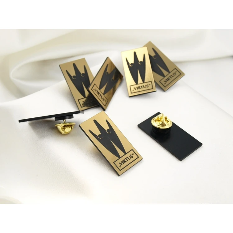 Mini Pins/Badges with Your Logo - Laser Engraving - PS011