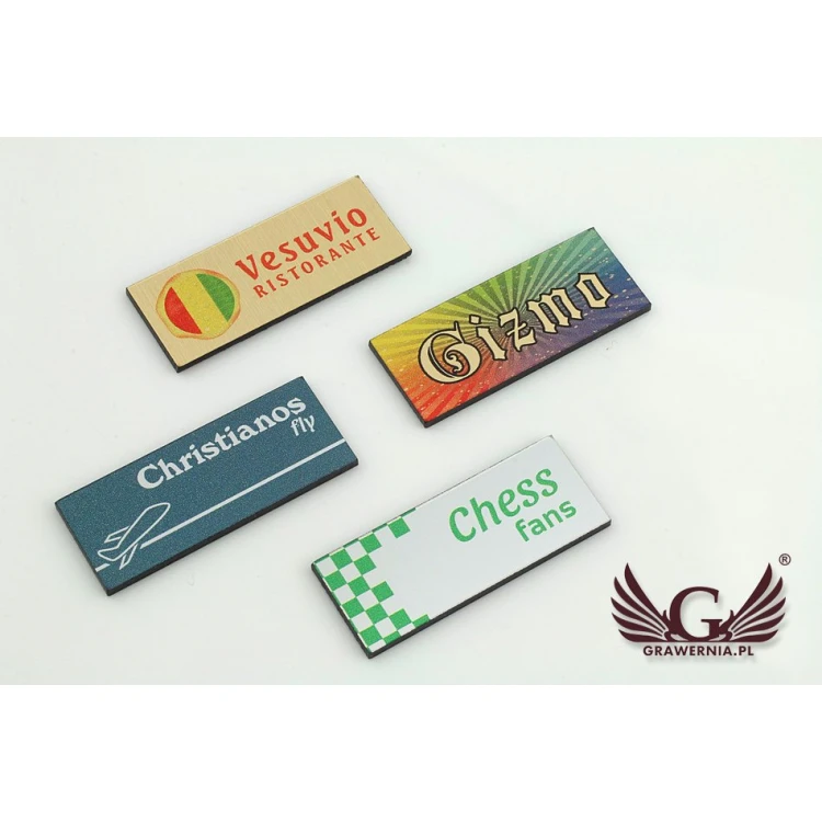 Mini Pins/Badges with Your Logo - UV Color Print - Size 35x14mm - PS012
