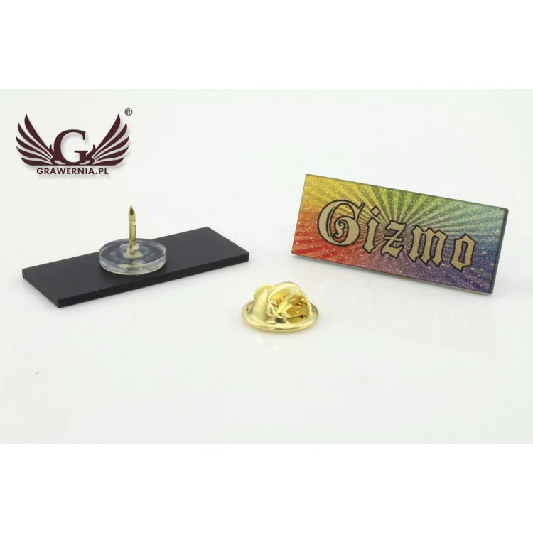 Mini Pins/Badges with Your Logo - UV Color Print - Size 35x14mm - PS012