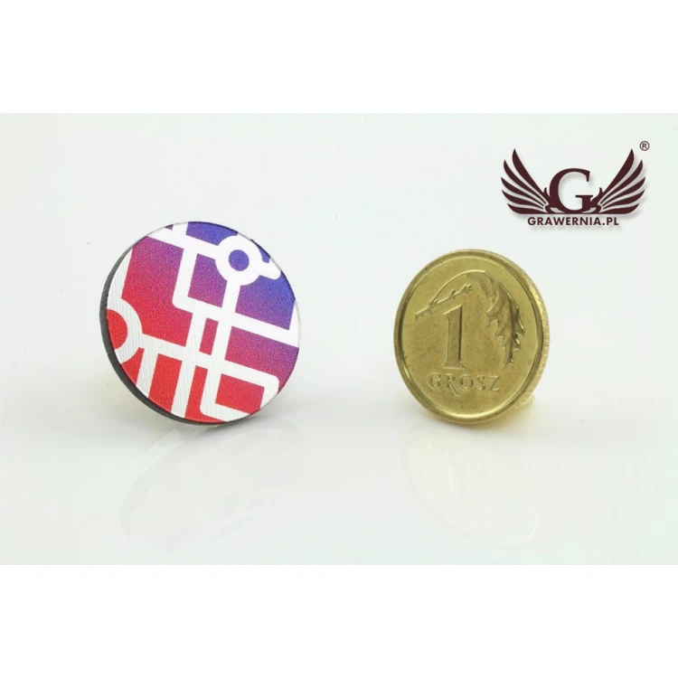 Mini Pins/Badges with Your Logo - UV Color Print - 19mm Diameter - PS013