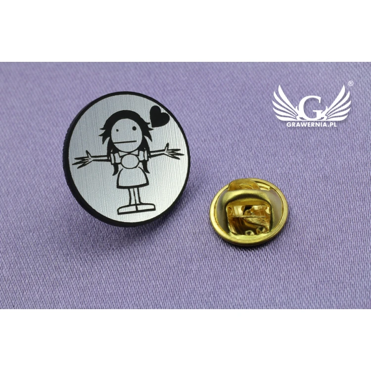 Mini Pins/Badges with Your Logo - Laser Engraving - PS011