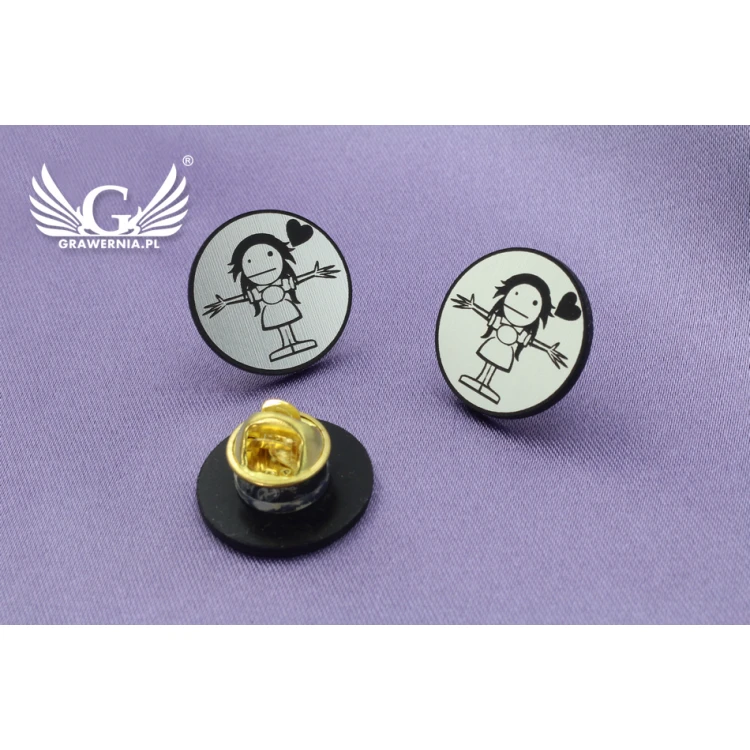 Mini Pins/Badges with Your Logo - Laser Engraving - PS011
