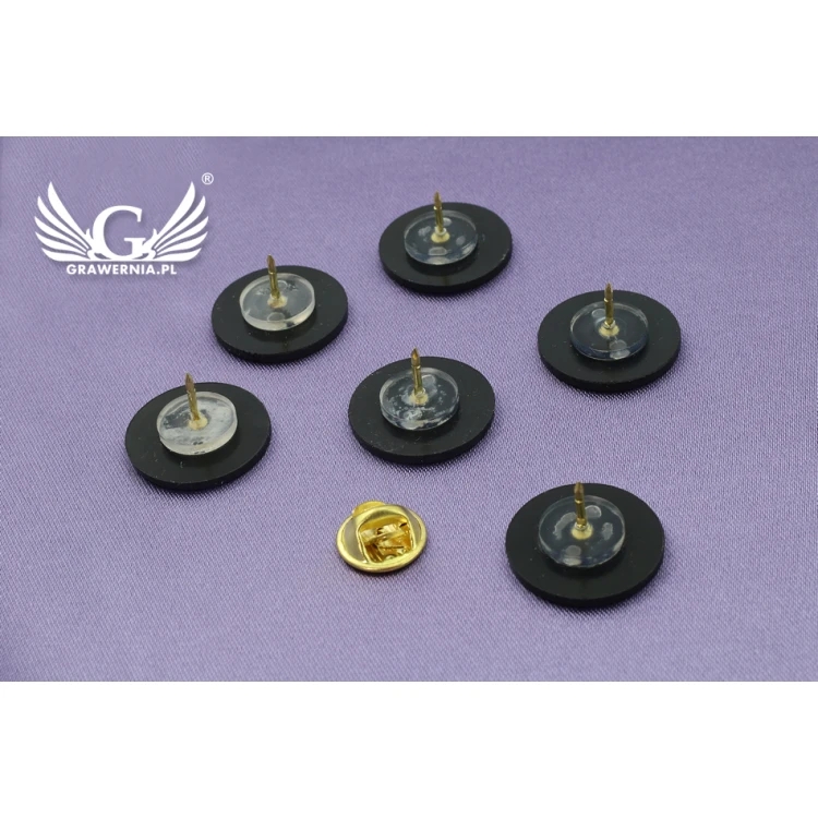 Mini Pins/Badges with Your Logo - Laser Engraving - PS011