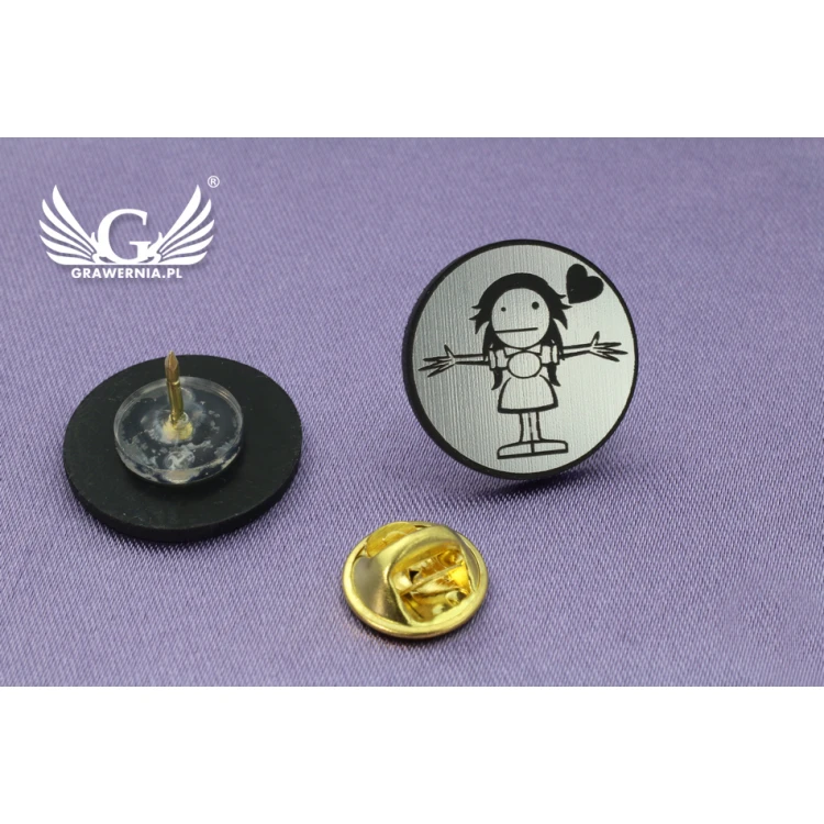 Mini Pins/Badges with Your Logo - Laser Engraving - PS011