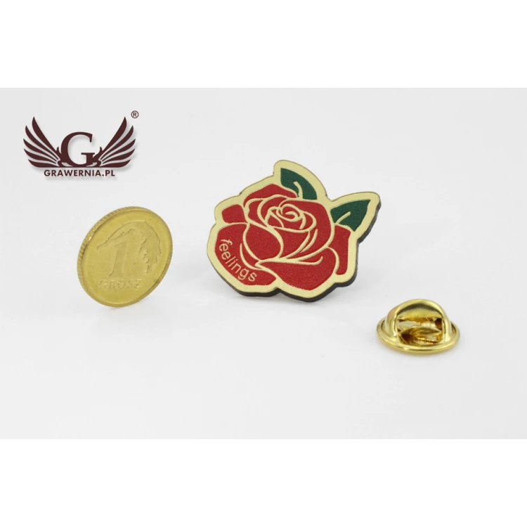 Mini Pins/Badges with Your Logo - size: 24x27mm - UV color print - PS024