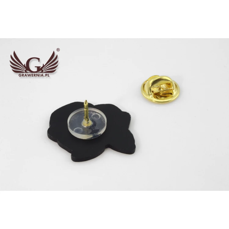 Mini Pins/Badges with Your Logo - size: 24x27mm - UV color print - PS024