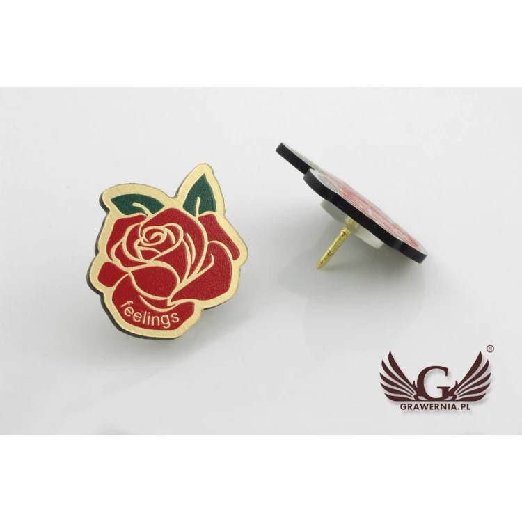 Mini Pins/Badges with Your Logo - size: 24x27mm - UV color print - PS024