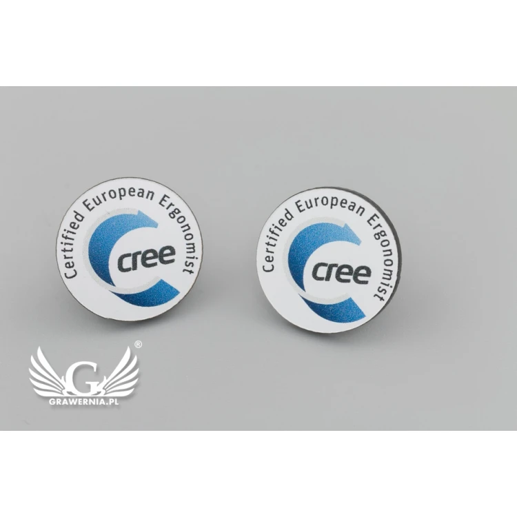 Mini Pins/Badges with Your Logo - UV Color Print - 19mm Diameter - PS013