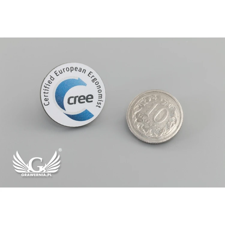 Mini Pins/Badges with Your Logo - UV Color Print - 19mm Diameter - PS013
