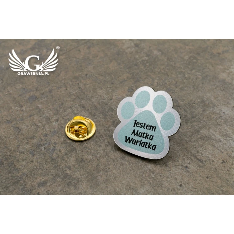 Mini Pins/Badges with Your Logo - size: 24x25mm - colorful UV print - PS039