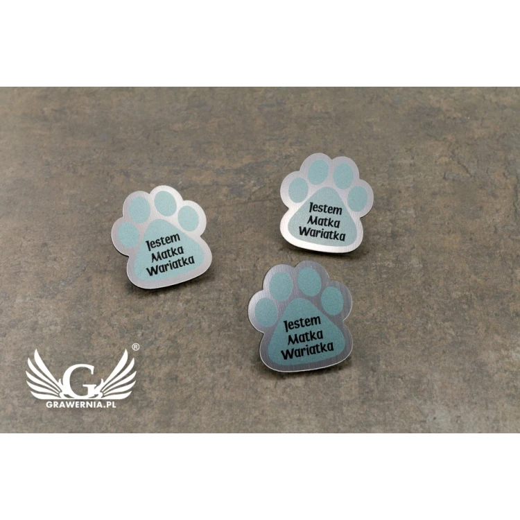 Mini Pins/Badges with Your Logo - size: 24x25mm - colorful UV print - PS039
