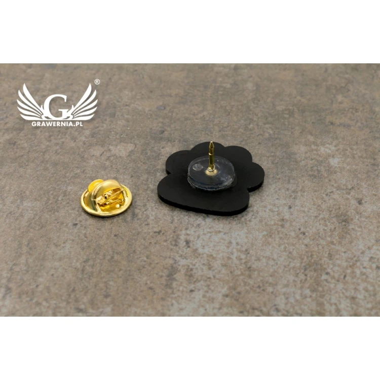 Mini Pins/Badges with Your Logo - size: 24x25mm - colorful UV print - PS039