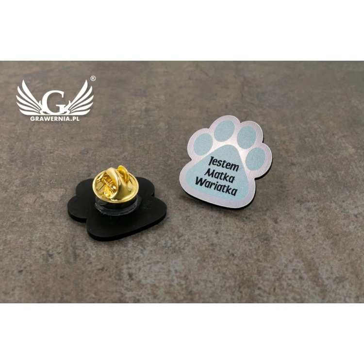 Mini Pins/Badges with Your Logo - size: 24x25mm - colorful UV print - PS039