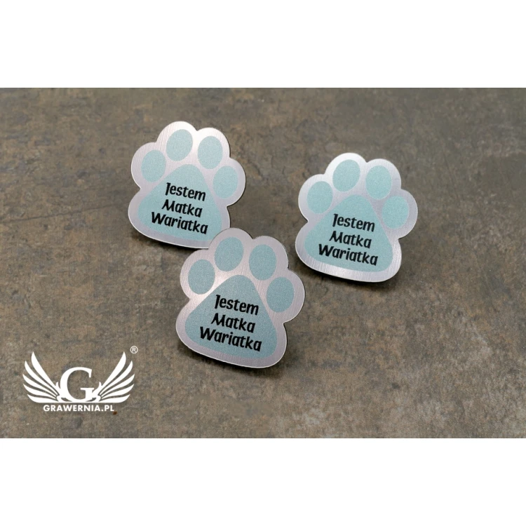 Mini Pins/Badges with Your Logo - size: 24x25mm - colorful UV print - PS039