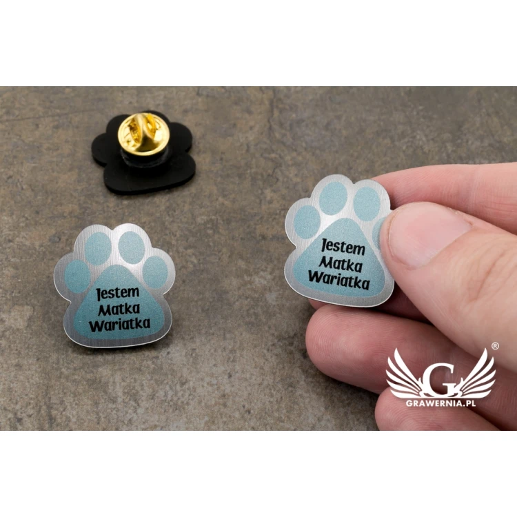 Mini Pins/Badges with Your Logo - size: 24x25mm - colorful UV print - PS039