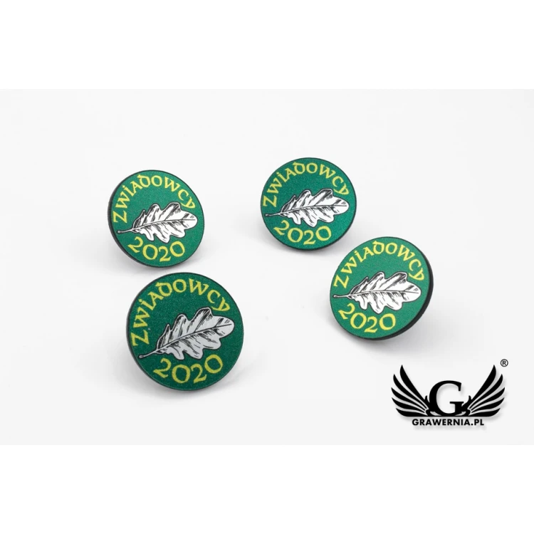 Mini Pins/Badges with Your Logo - size: 22x22mm - UV color print - PS040