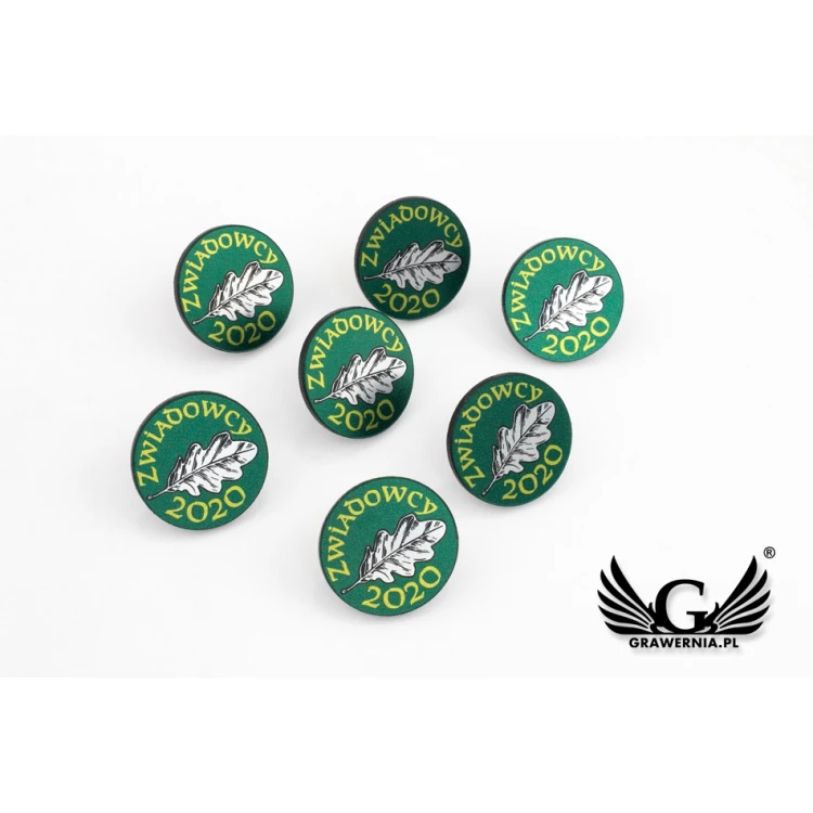 Mini Pins/Badges with Your Logo - size: 22x22mm - UV color print - PS040
