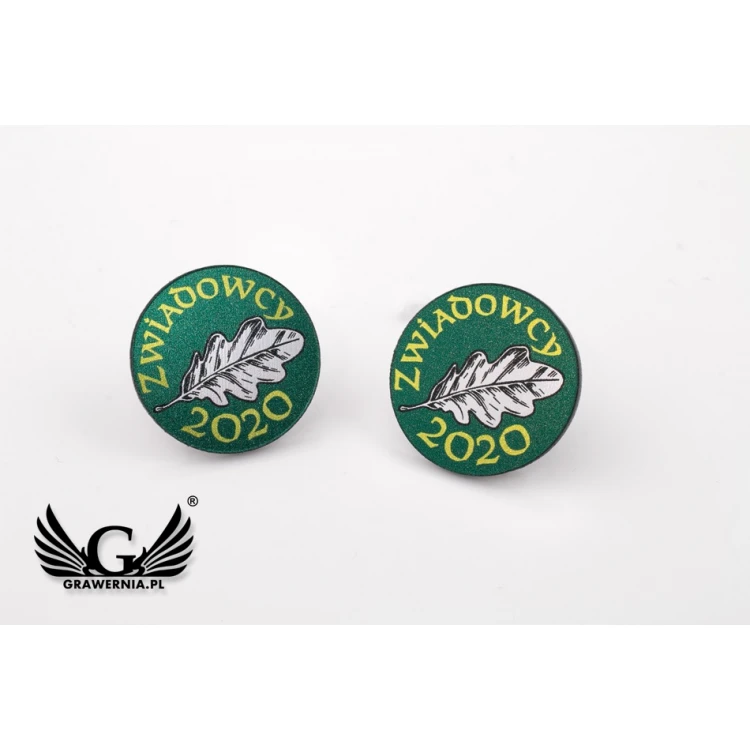 Mini Pins/Badges with Your Logo - size: 22x22mm - UV color print - PS040