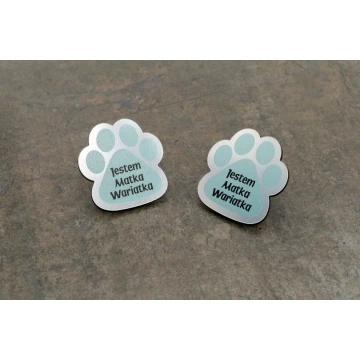 Mini Pins/Badges with Your Logo - size: 24x25mm - colorful UV print - PS039