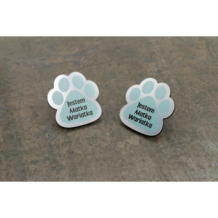 Mini Pins/Badges with Your Logo - size: 24x25mm - colorful UV print - PS039