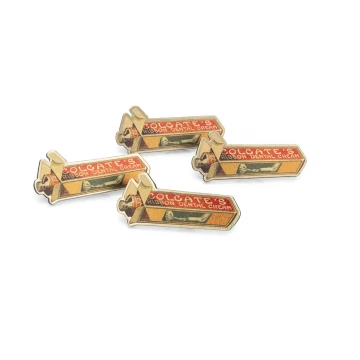 Mini Pins/Badges with Your Logo - size: 39x18mm - engraving laminate - PS047